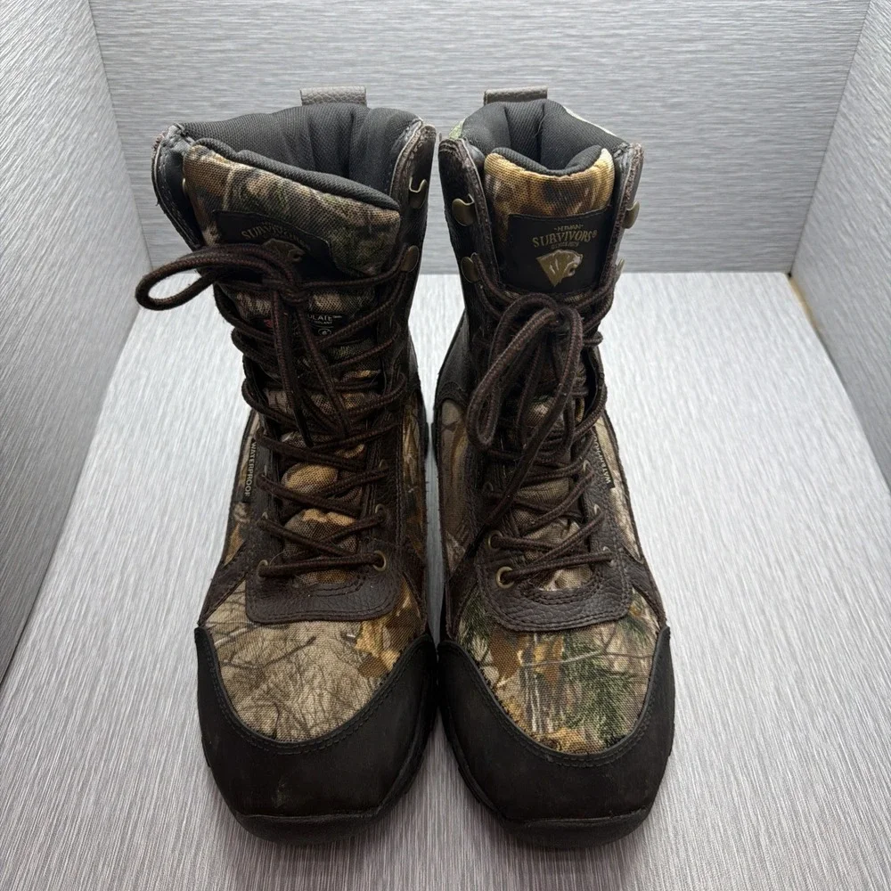 Herman Survivors Hunting Boots Mens 9 Waterproof 400G Thinsulate Mossy Oak Camo
